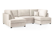 Hues Plush Beige U-Shape Corner Sofa – handmade sofa by Dune & Pine, UAE